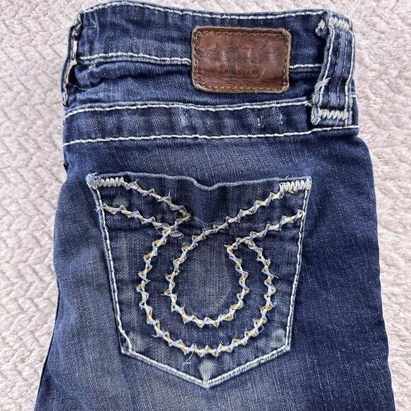 Big Star Jean shorts Cutoff Womens short-short Distressed Nina Denim Size 32 Y2K - Picture 15 of 15